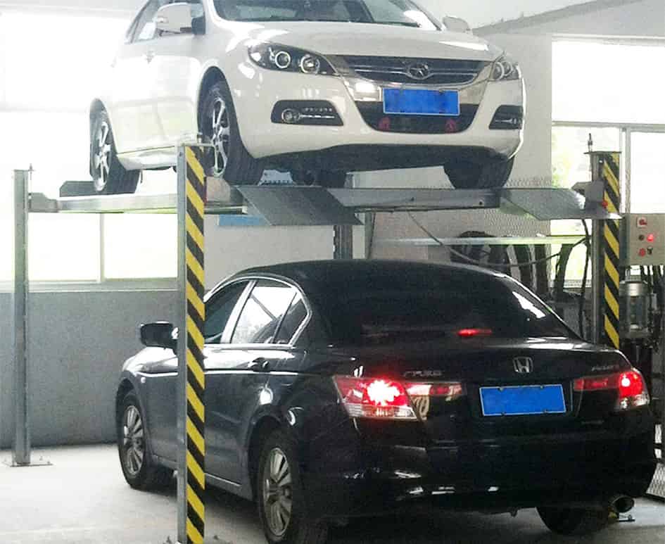 甘肅蘭州四柱簡易升降立體車庫設備05.jpg