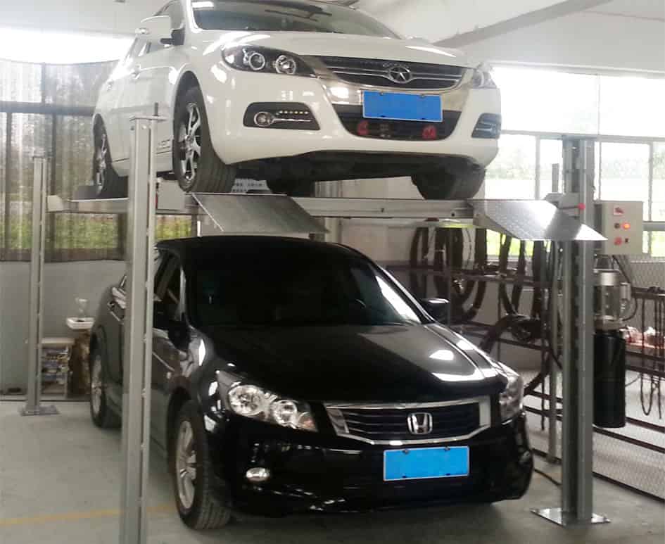 甘肅蘭州四柱簡易升降立體車庫設備01.jpg