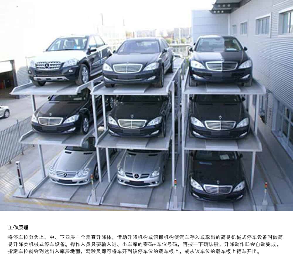 甘肅蘭州PJS4D3四層地坑簡易升降停車設備工作原理.jpg