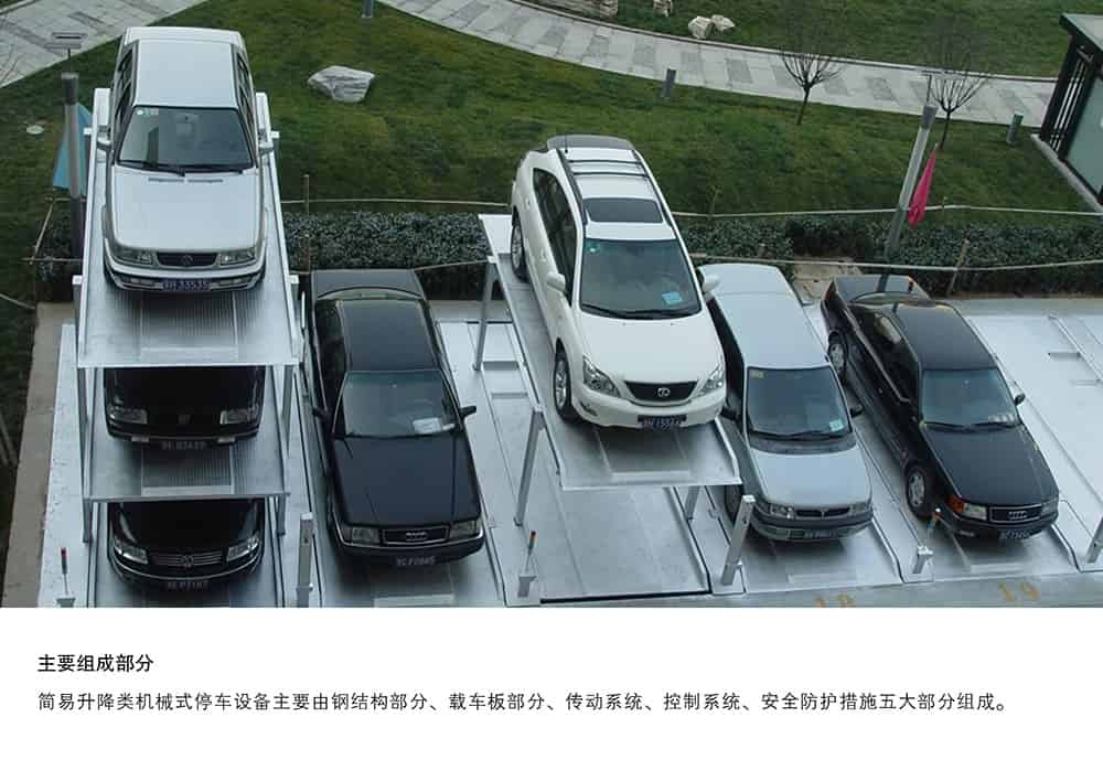 甘肅蘭州PJS4D3四層地坑簡易升降停車設備主要組成部分.jpg