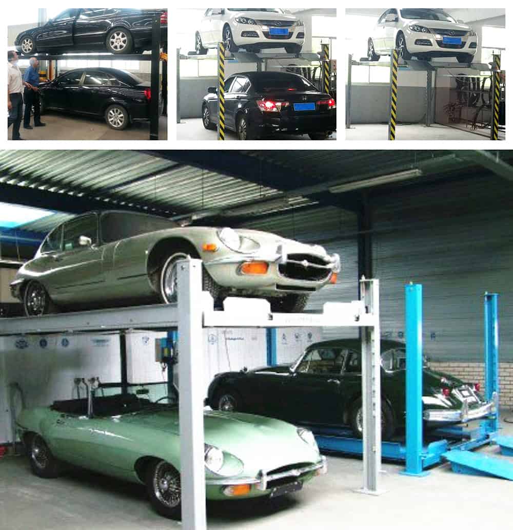 甘肅蘭州四柱簡易升降立體車庫設(shè)備圖片展示.jpg