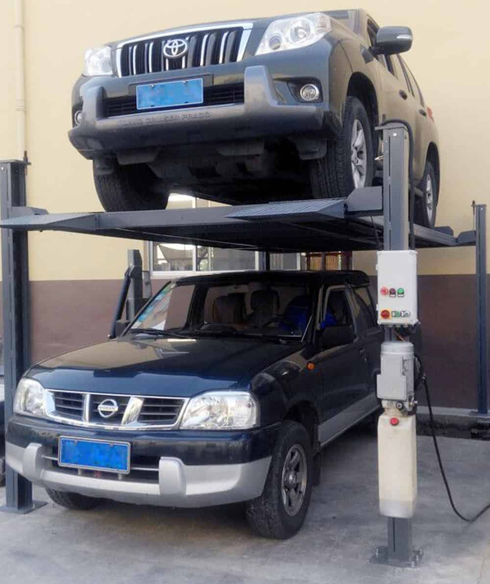 甘肅蘭州四柱簡易升降立體車庫設(shè)備安裝效果.jpg