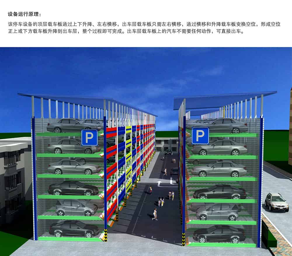 甘肅蘭州PSH6六層升降橫移立體車庫設備運行原理.jpg