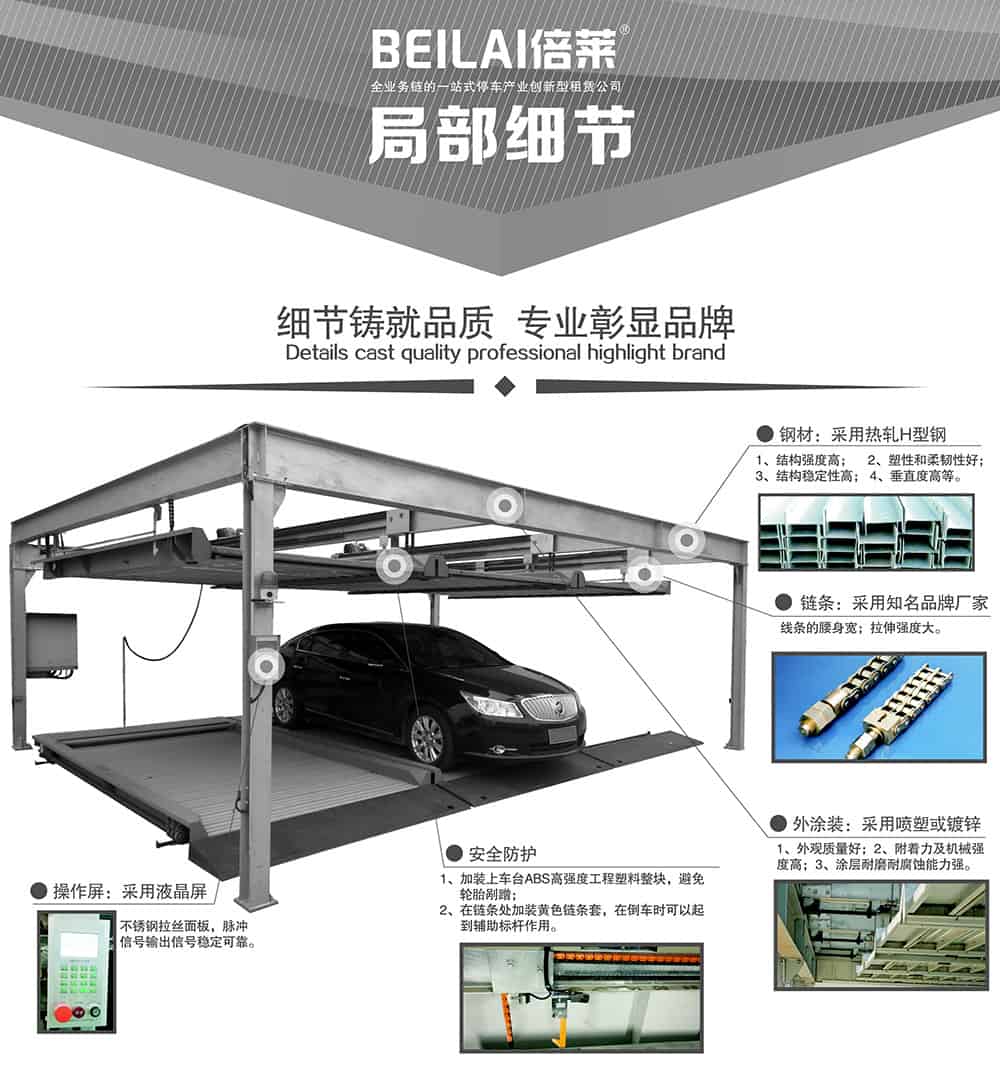 甘肅蘭州單列PSH2二層升降橫移立體車庫設備局部細節.jpg
